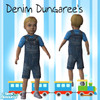 Sims 2 — Boys Denim Dungarees by Hailz19xx — A blue shirt with denim dungarees for male toddlers.
