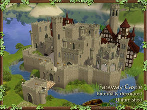 Sims 3 — Faraway Castle - Unfurnished by estatica — Completely unfurnished, this medieval castle is only decorated
