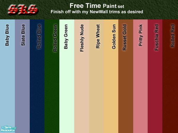 Sims 2 — Free Time Paints by 71robert13 — Taken from Free Time, now made 4 way seamless. Perfect for multi-storied walls