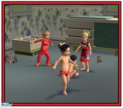 Sims 2 — Elmo Set For Toddlers by sinful_aussie — Three cute outfits featuring Elmo!