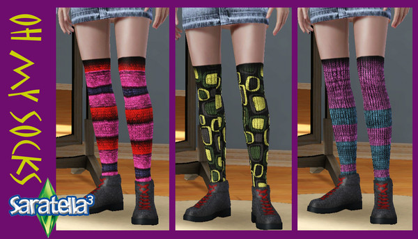 Sims 3 — OhMySocks by saratella — comfortable stockings for winter time