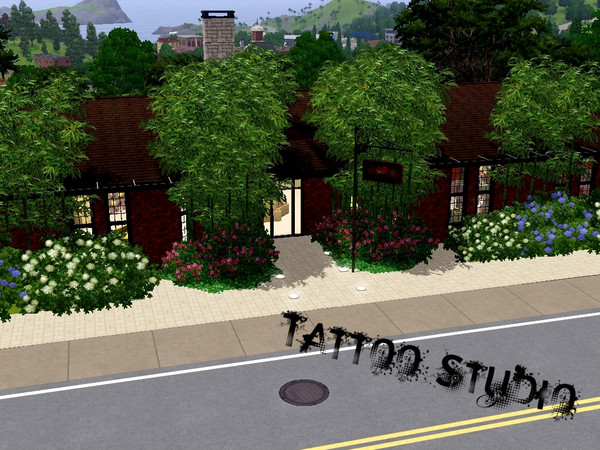 Sims 3 — Tattoo Studio by xloroflora — Tattoo Studio