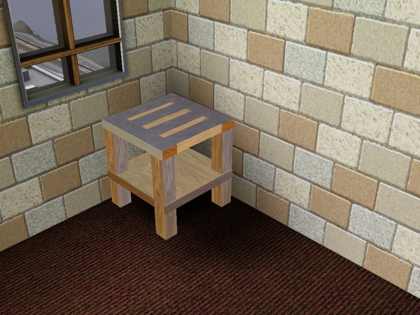 Sims 3 — Home-made Wood End Table by Simssia — Made by Simssia for TSR