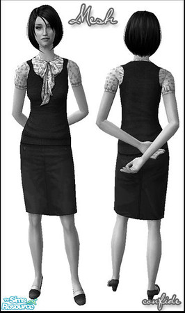 Sims 2 — Mesh_confideElderMidDresshoes_mar08 - New Mesh by confide — Mesh file.