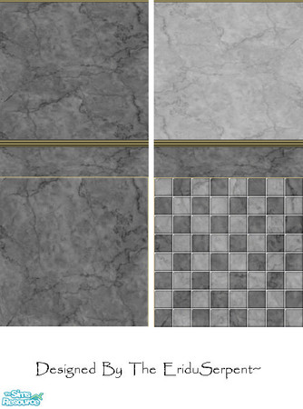 Sims 2 — Bobs Manly Man Marble Wall & Floor Set by eriduserpent — This is a set that any tough guy would like in
