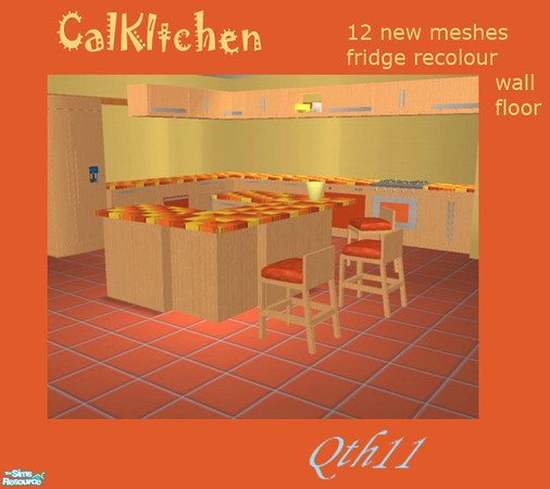 Sims 2 — CalKitchen by qth11 — I hope your sims will enjoy this warm kitchen. 