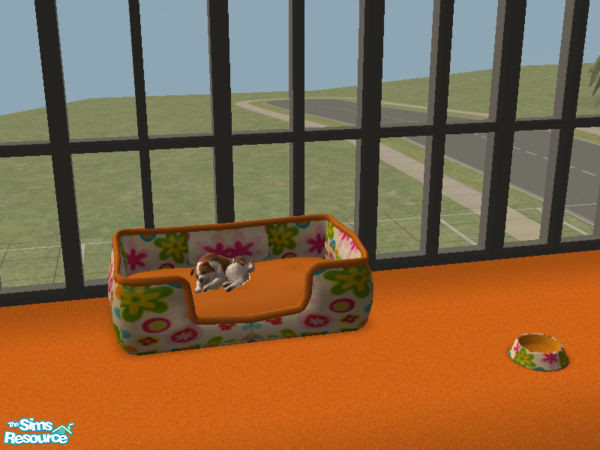 Sims 2 — Pet Bed Set - Orange by dunkicka — 