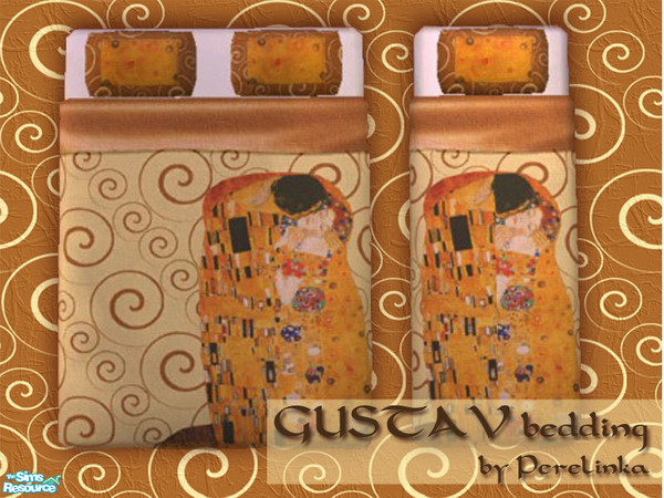 Sims 2 — GUSTAV - bedding by perelinka — Gustaw bedding (The Kiss).