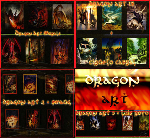Sims 3 — Dragon Art by murfeel — A collection of dragon-themed art by various artists, now as wall art for your Sim home!