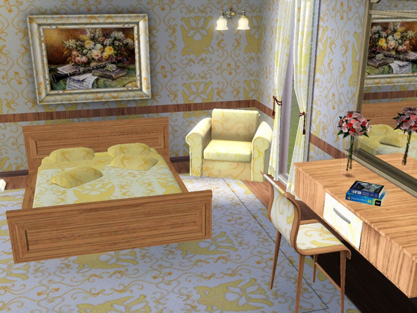 Sims 3 — marcorse_daffodil by marcorse — The third pattern in my refreshed wallpapers for TS3. Recolourable:4