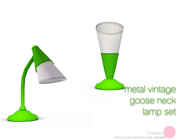 Sims 3 — Metal Vintage Goose Neck Lamp Set by DOT — Metal Vintage And Goose Neck Lamp Set Sims 3 Lamps by DOT of The Sims