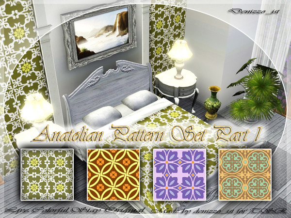 Sims 3 — Anatolian Pattern Set Part 1 V2 by denizzo_ist — 3 recolorable parts I wish you like it ;)