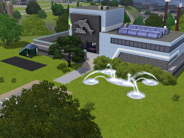Sims 3 — Riverview Marine Sciences Lab by Mocarth — A smaller science centre for your game saving your 60x60 or 64x64