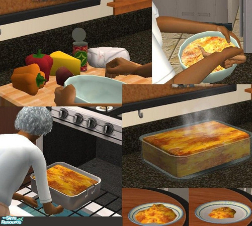 Sims 2 — Mexican Casserole (Group Meal Only) - Food by TheNinthWave — This is the Mexican casserole food. This requires