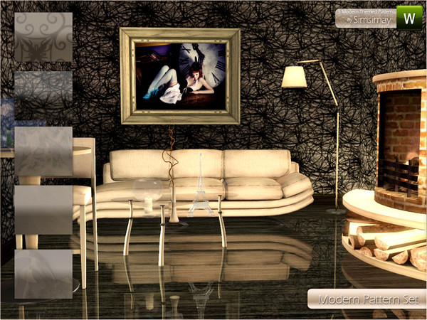 Sims 3 — Modern Pattern 4 by Simsimay — You can decorate your rooms with these modern and elegant patterns. These