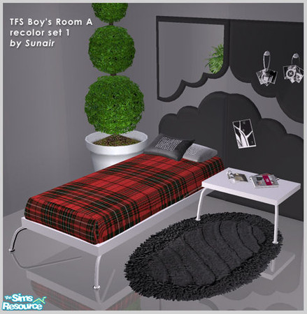 Sims 2 — TFS Boys Room A - Recolor set 1 by Sunair — TFS Boys Room A - Recolor set 1 (black)