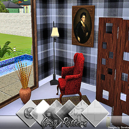 Sims 3 — GrayPattern4 by Beneka — I made this creations for your walls and floors. I wish you like it and your sims will