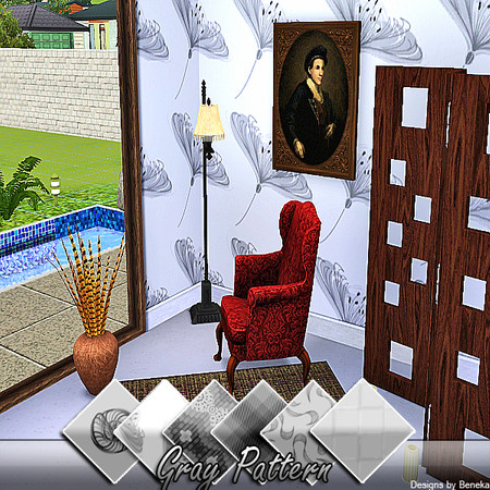 Sims 3 — GrayPattern2 by Beneka — I made this creations for your walls and floors. I wish you like it and your sims will
