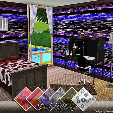 Sims 3 — VividPattern3 by Beneka — I made this creations for your walls and floors. I wish you like it and your sims will