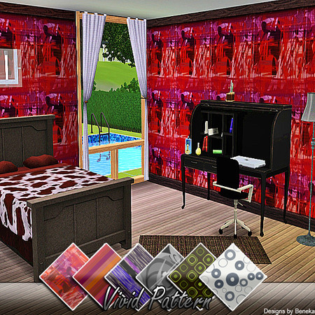 Sims 3 — VividPattern1 by Beneka — I made this creations for your walls and floors. I wish you like it and your sims will
