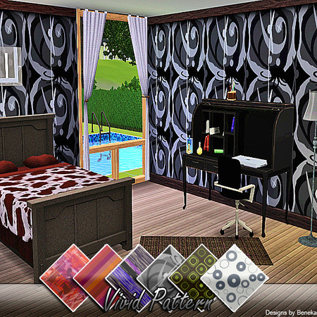 Sims 3 — VividPattern5 by Beneka — I made this creations for your walls and floors. I wish you like it and your sims will