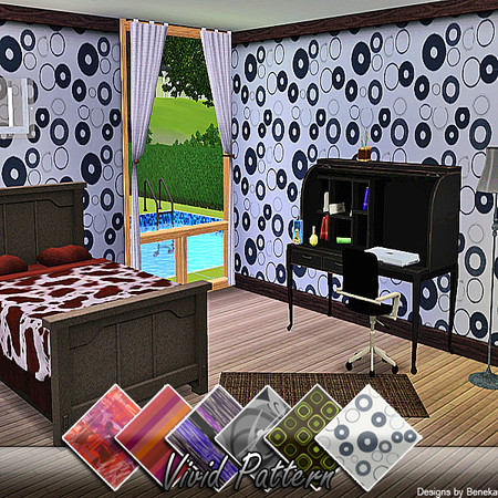 Sims 3 — VividPattern6 by Beneka — I made this creations for your walls and floors. I wish you like it and your sims will