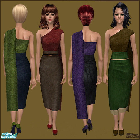 Sims 2 — Posh by Elena. — A new mesh and 4 retextures. Enjoy!