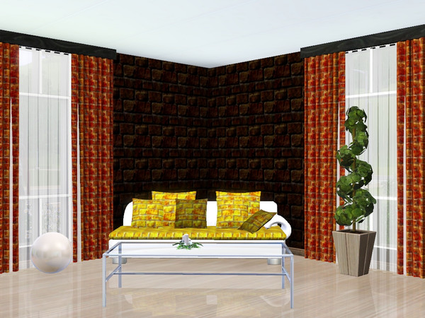 Sims 3 — Brick by maxi king — a dark brick pattern