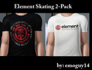 Sims 3 — Element 2-Pack by emoguy14 — 2 different element shirts for your skater, or earth-lover in game! Taken from 2