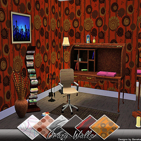 Sims 3 — crazywallspattern6 by Beneka — I made this creations for your walls and floors. I wish you like it and your sims