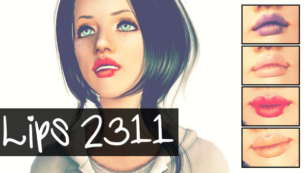 Sims 3 — Lip Gloss 2311 by ES3C — More Lip Lines and Gloss to prettify your sims.