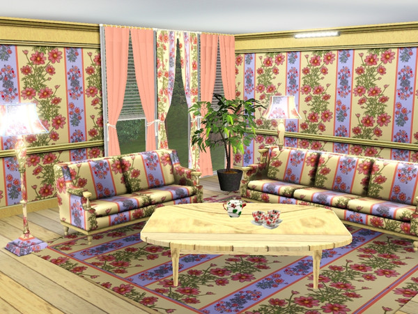 Sims 3 — marcorse_pink bouquets pattern by marcorse — Sprays of marguerite daisies in two sizes, on vertical backgrounds