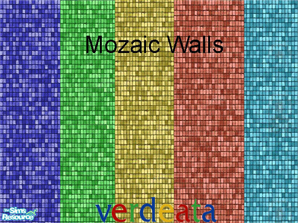 Sims 2 — Mozaic Walls by verdeata — MOZAIC WALLS by verdeata