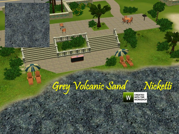 Sims 3 — Grey Volcanic Sand by nicketti — Terrain paint, volcano leftover tossed by the ocean waves, SandDarkBase_Clone.
