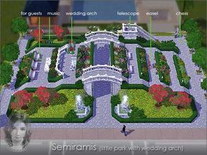 Sims 3 — SEMIRAMIS - park by Semitone — The little park with wedding arch. You need to have World Adventure, or just
