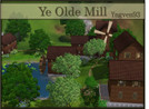 Sims 3 — Ye Olde Mill by Yngven93 — This lot contains 3 residential buildings and a two-pieced mill with a waterwheel and