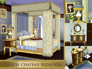 Sims 3 — French Chateau Bedroom by Cashcraft — An elegant French inspired bedroom suite, which includes a stately canopy