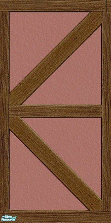 Sims 2 — Maxis Match Rose Stucco with Timbering by Helenloki — Matches existing Maxis wall. Enjoy.