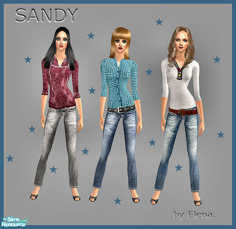 Sims 2 — Sandy by Elena. — Mesh by Francisco 