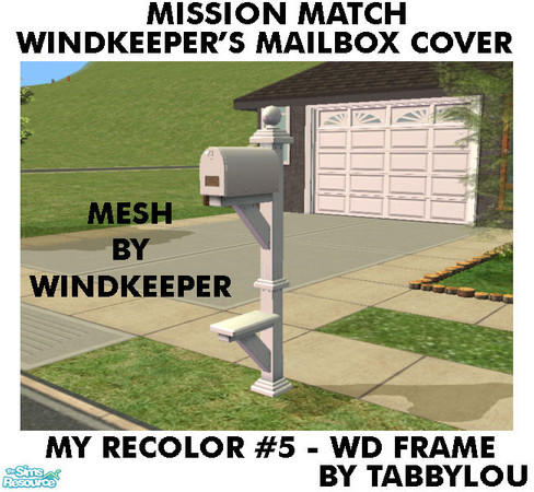 Sims 2 — TL - MM WindkeepersMailbox-WoodFrame Recolor05Wd by TabbyLou — My Recolor #5 Wood Recolor of Windkeepers Mailbox