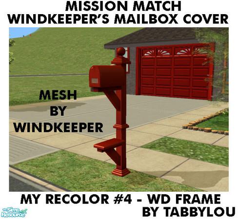 Sims 2 — TL - MM WindkeepersMailbox-WoodFrame Recolor04Wd by TabbyLou — My Recolor #4 Wood Recolor of Windkeepers Mailbox