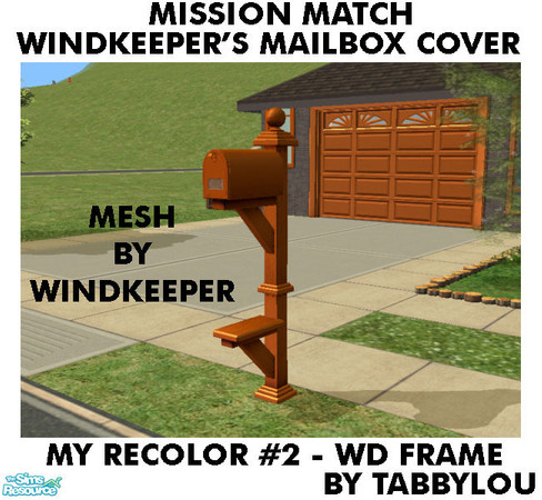 Sims 2 — TL - MM WindkeepersMailbox-WoodFrame Recolor02Wd by TabbyLou — My Recolor #2 Wood Recolor of Windkeepers Mailbox