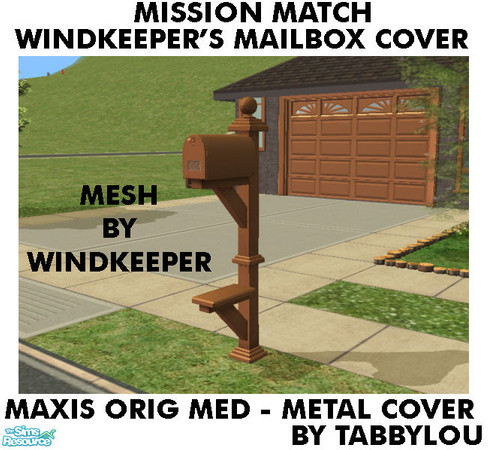 Sims 2 — TL - MM WindkeepersMailbox-MetalCover OrigMedium by TabbyLou — Maxis Original Medium Recolor of Windkeepers