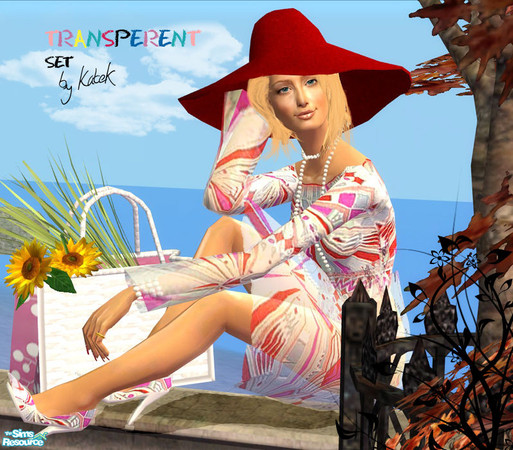 Sims 2 — the Transparent set by K@ — The set of three transparent tunics.