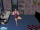 Sims 2 — Purple Top With Black Shorts by AMileyCyrusLover2 — Here is a gym outfit, purple top with black shorts and a