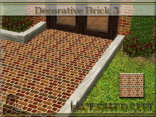 Sims 3 — Decorative Brick 3 by hatshepsut — Ornamental brick pattern