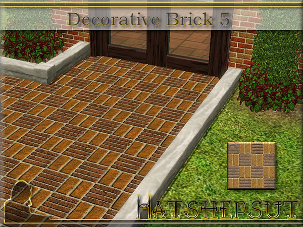 Sims 3 — Decorative Brick 5 by hatshepsut — Ornamental brick pattern