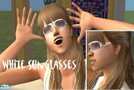 Sims 2 — White Sunglasses by SummerRose123 — White sunglasses with purple shades!