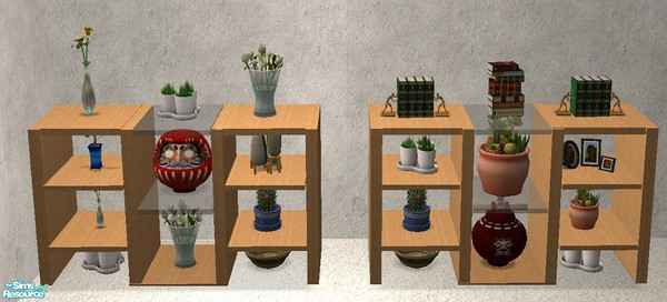 Sims 2 — Short Wall Unit in Light Wood by TheNinthWave — Boris Short wall unit in light wood.