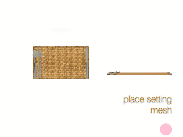 Sims 3 — Place Setting Mesh by DOT — Place Setting Mesh by DOT of The Sims Resource